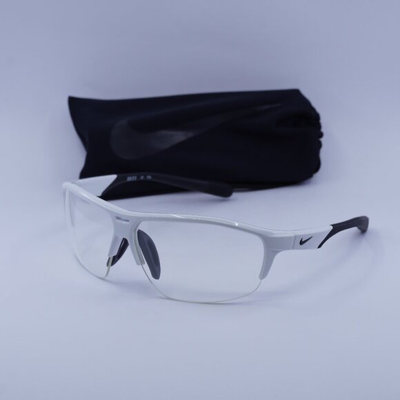 Nike RUN X2 D 101 Shield Sunglasses - White Black/Clear - Picture 1 of 7